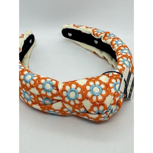 Lele Sadoughi Marigold Embroidered Knotted Women’s Headband - ORANGE - Picture 6 of 7